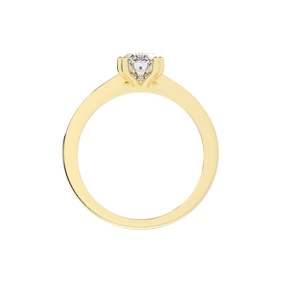 Solifaire Double Prong Oval Cut Solitaire Lab Diamond Ring