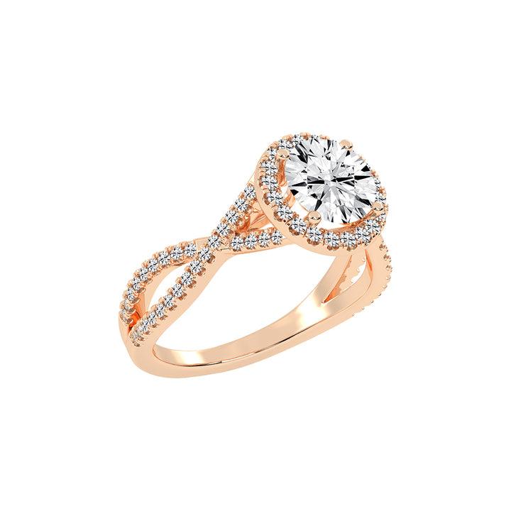 Virielle Criss Cross Round Cut Classic Lab Diamond Ring