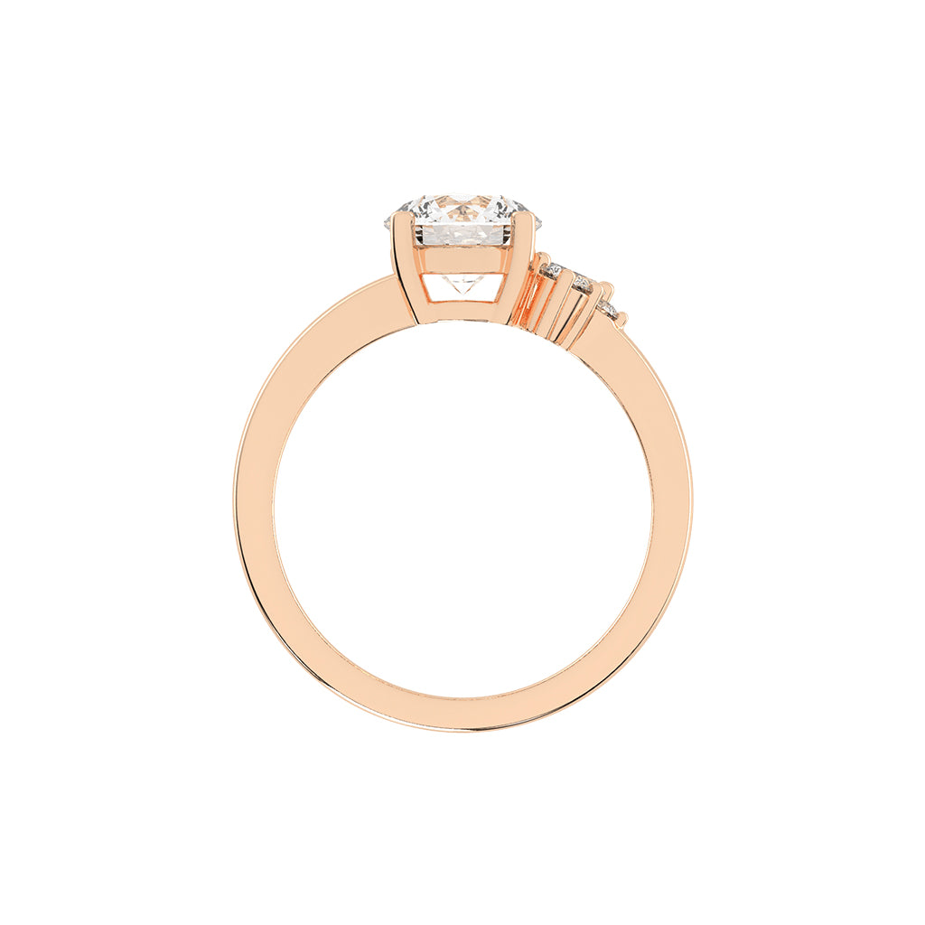 Tresara Round Cut Three Stone Lab Diamond Ring