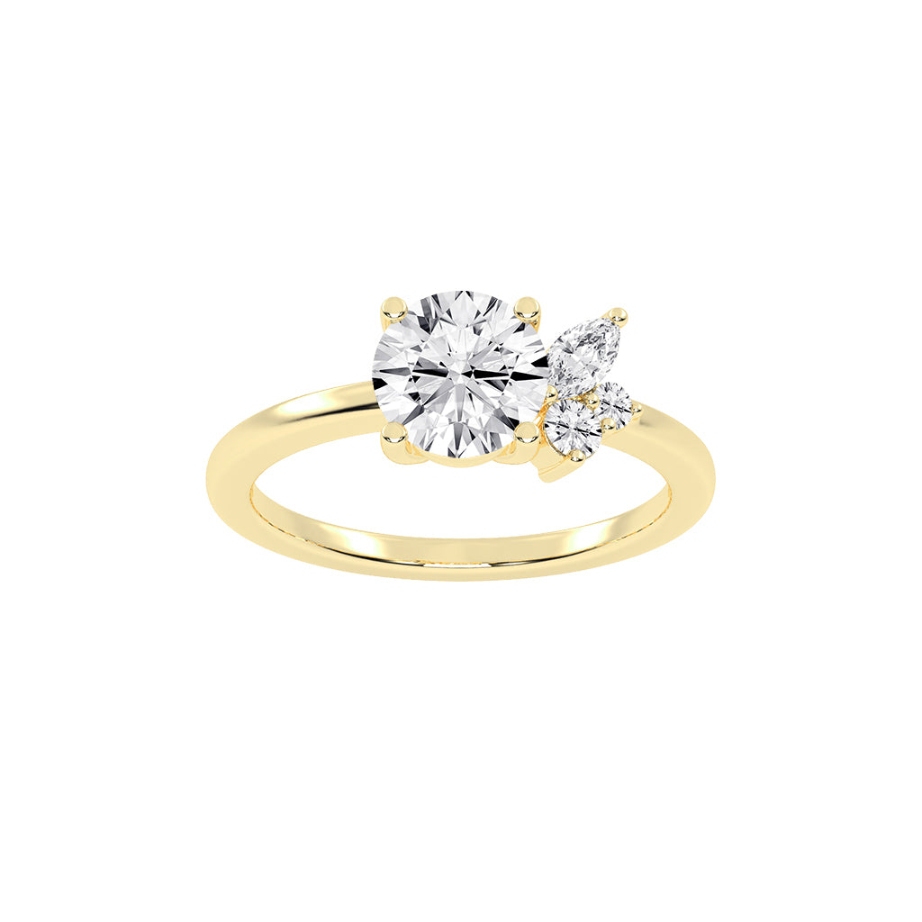 Tresara Round Cut Three Stone Lab Diamond Ring