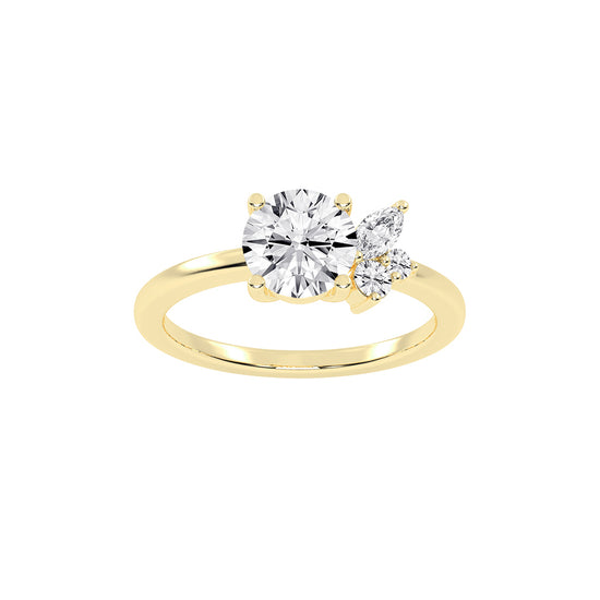 Tresara Round Cut Three Stone Lab Diamond Ring