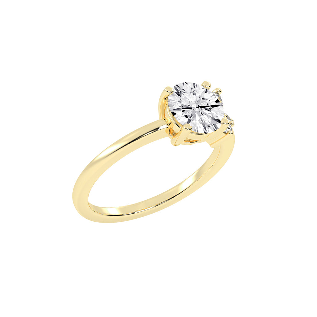 Tresara Round Cut Three Stone Lab Diamond Ring