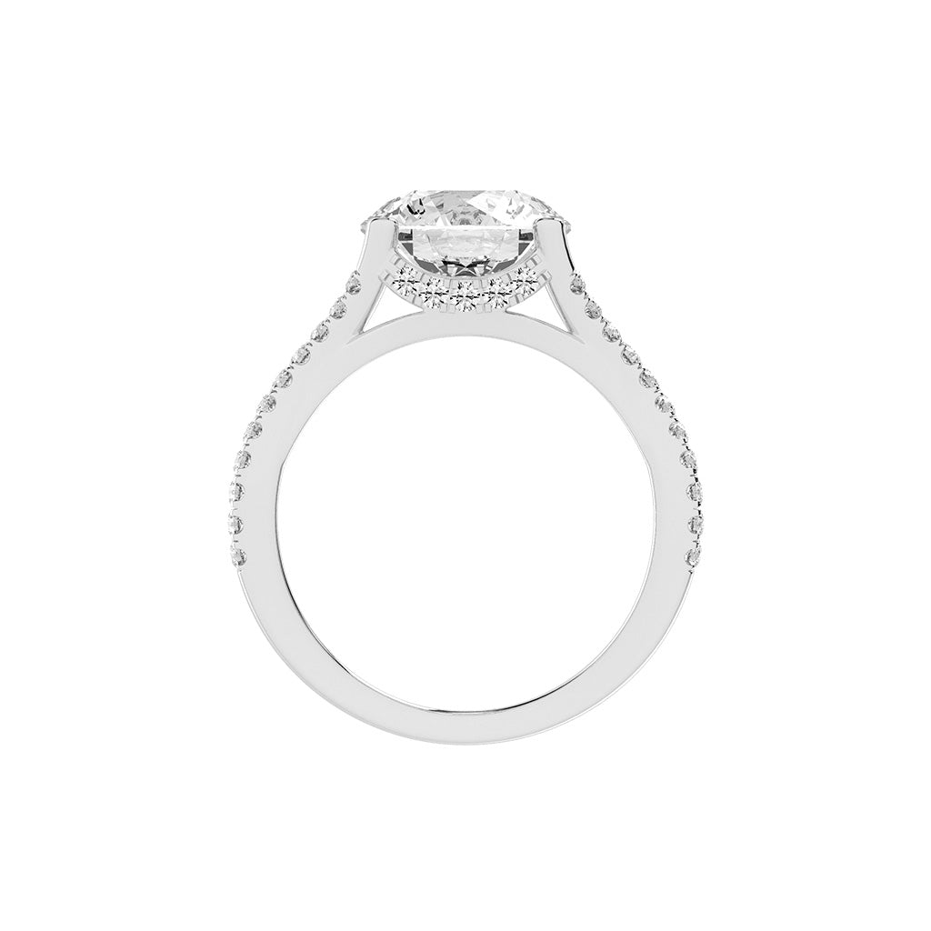 Brivona  Split Shank Round Cut Lab Diamond Ring