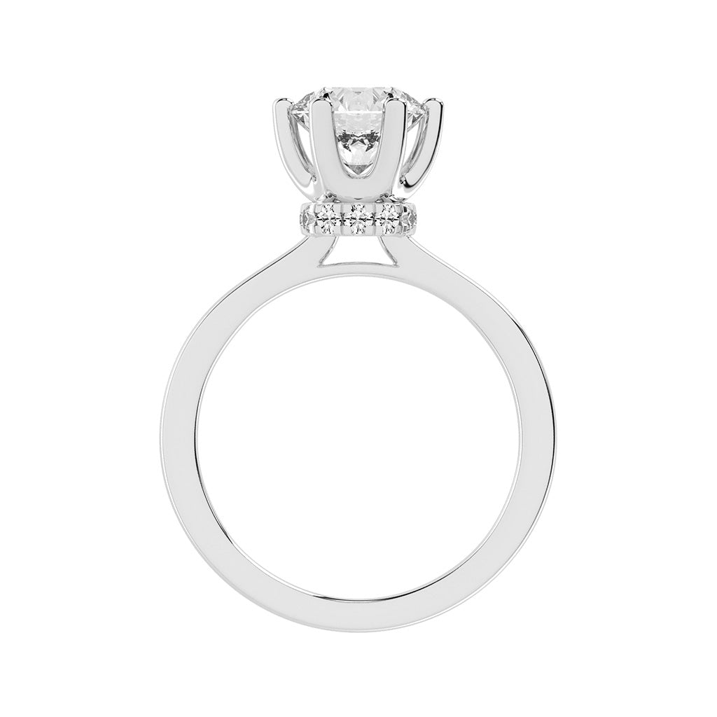 Soliterna Six Prong Round Solitaire Lab Diamond Ring