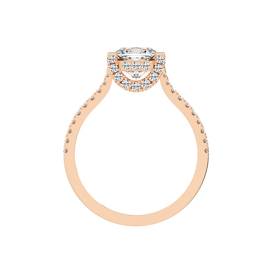 Evrylle  Split Shank Cushion Cut Classic Lab Diamond Ring