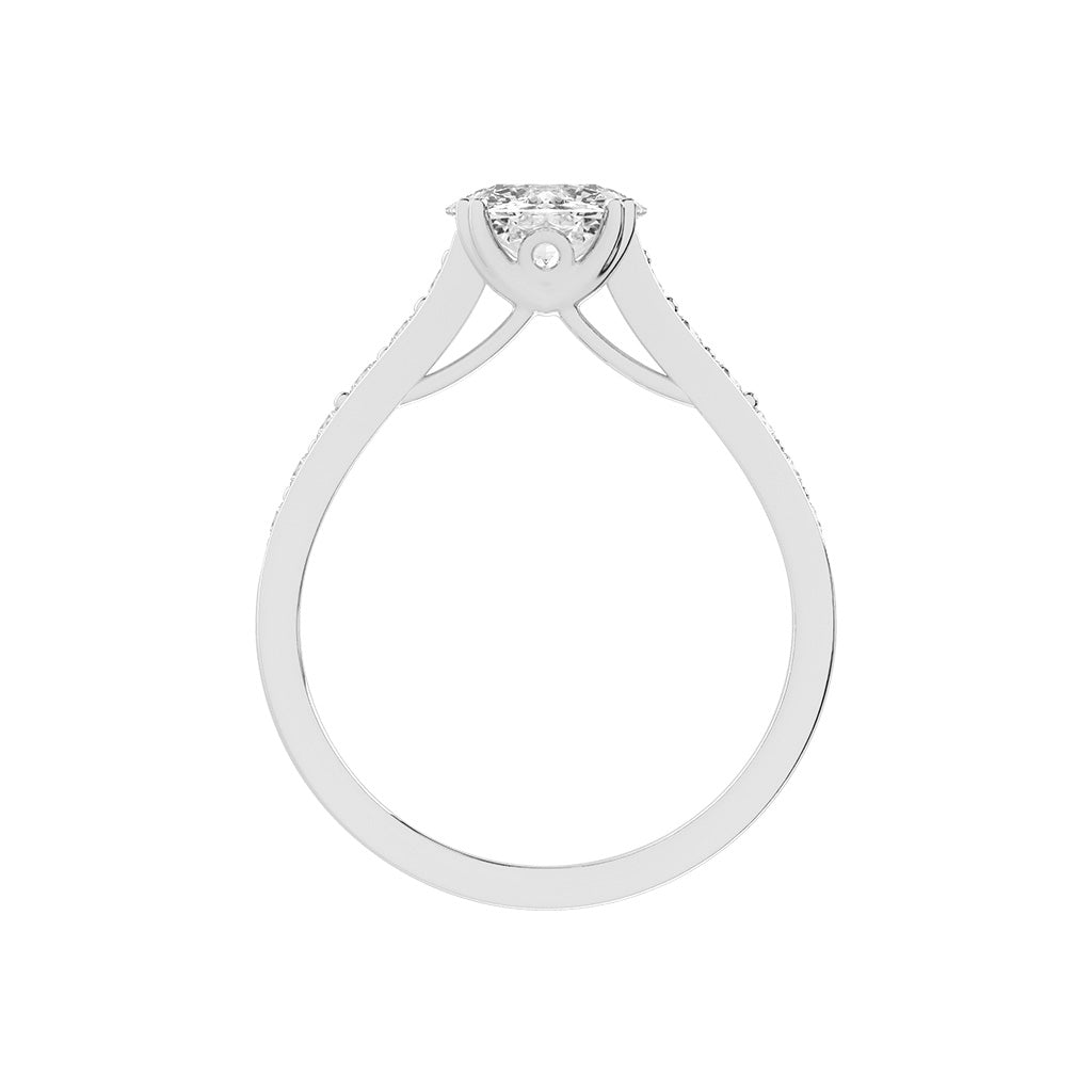 Harmonelle Round Cut Engagement Lab Diamond Ring