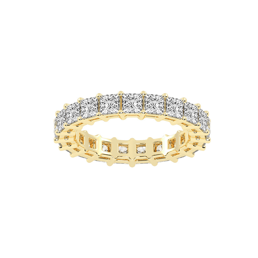 Aluna Princess Cut Bar Set Lab Diamond Ring