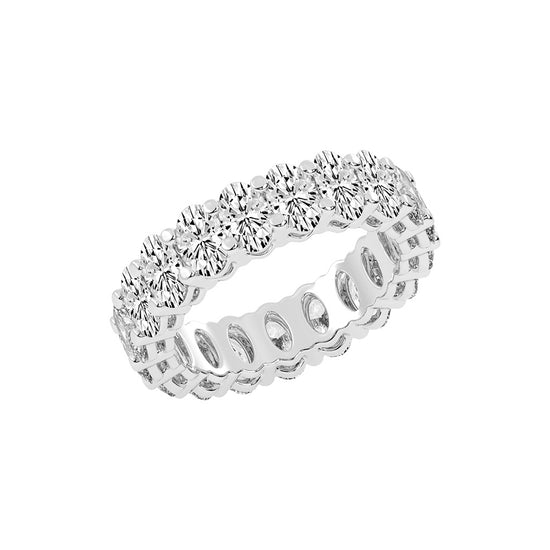 Infinite Oval Shape Cut Eternity Lab Diamond Ring
