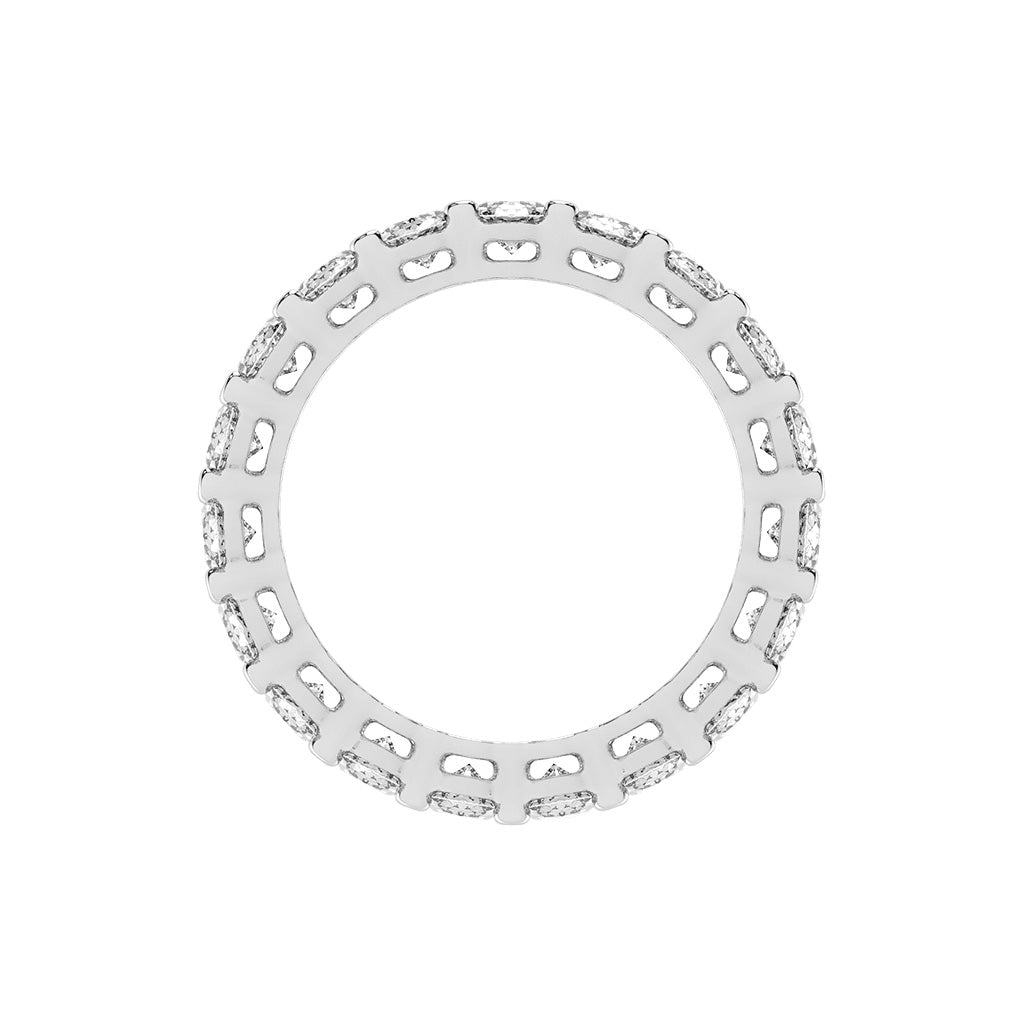 Infinite Oval Shape Cut Eternity Lab Diamond Ring
