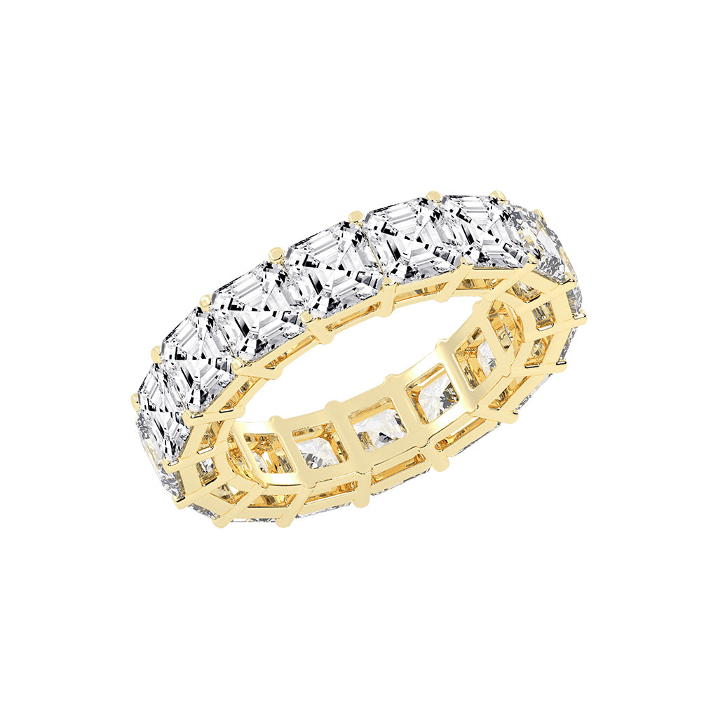 Brillace Asscher Cut Eternity Lab Diamond Ring