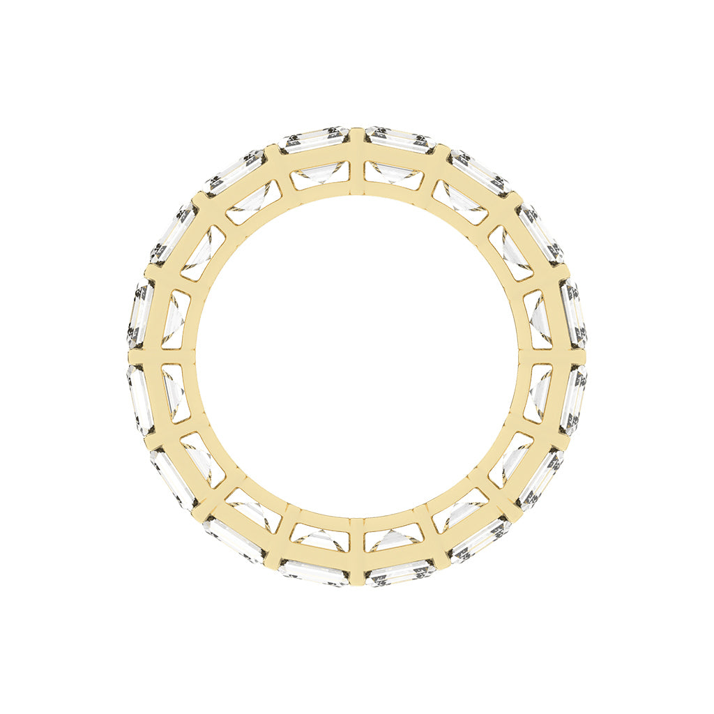 Brillace Asscher Cut Eternity Lab Diamond Ring