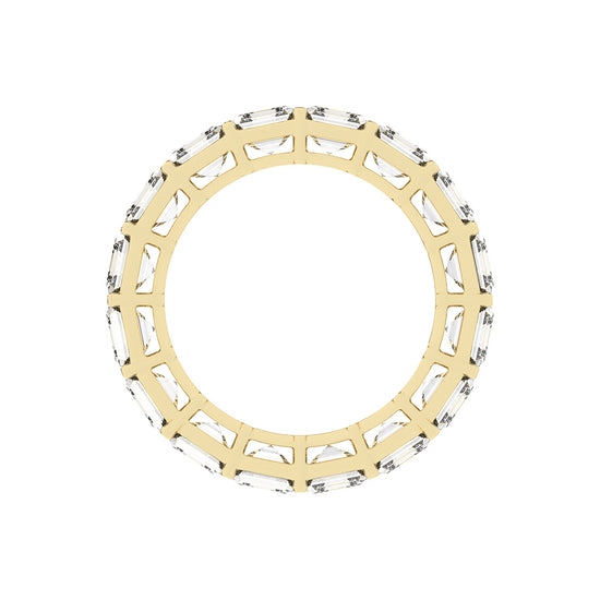 Brillace Asscher Cut Eternity Lab Diamond Ring