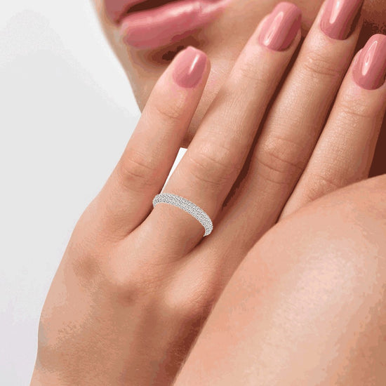 Oracea Pave Setting Eternity Lab Diamond Ring