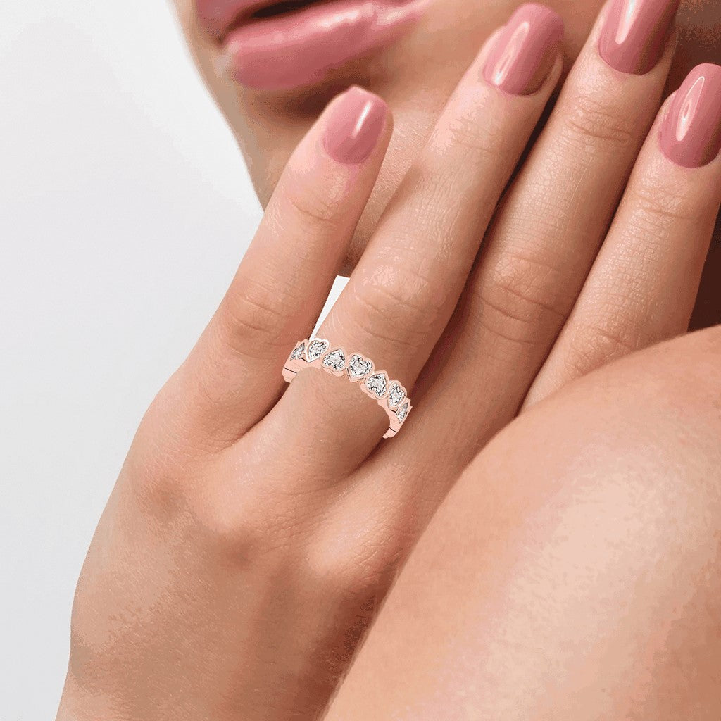 Lustrous Radiant Heart Shape Lab Diamond Ring