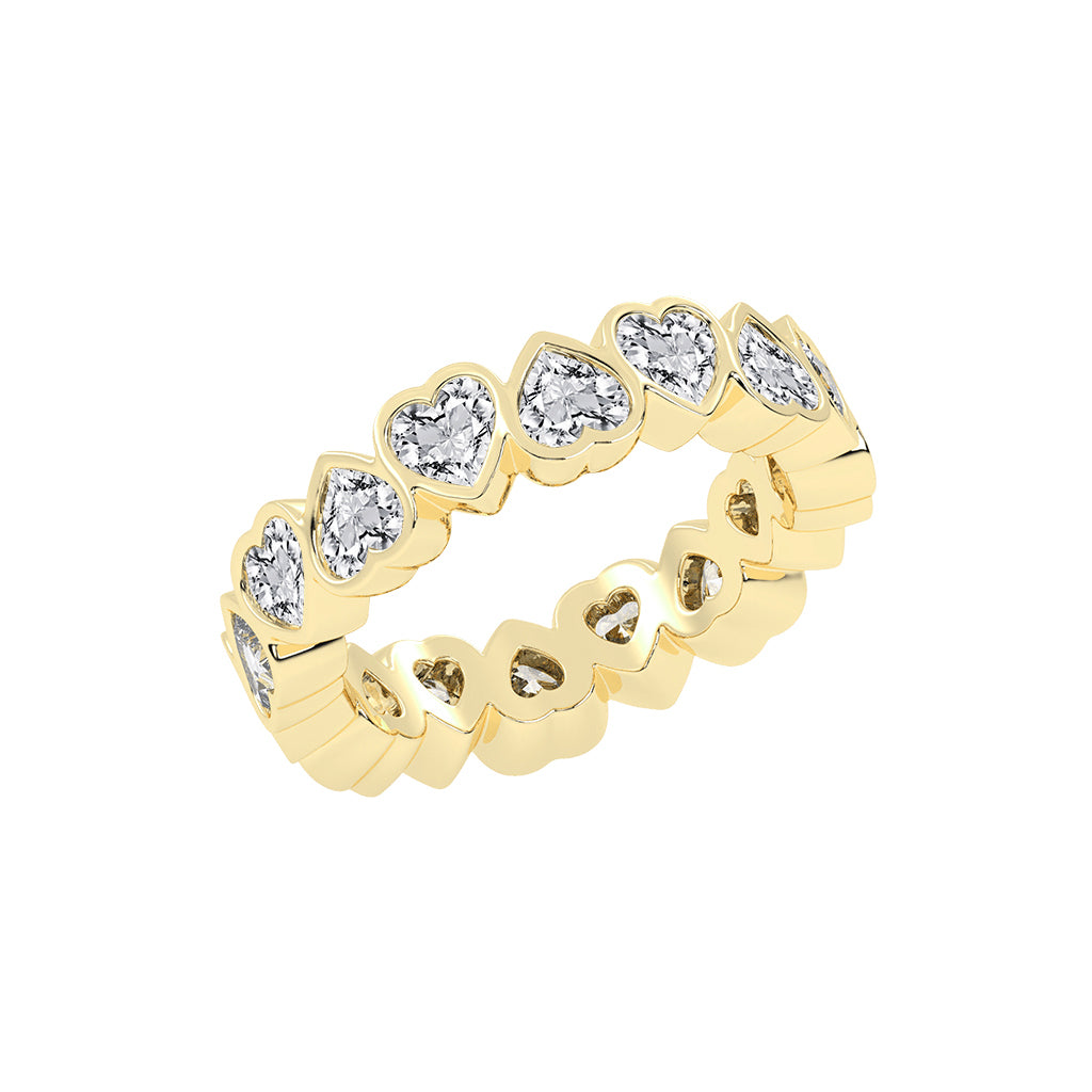 Lustrous Radiant Heart Shape Lab Diamond Ring