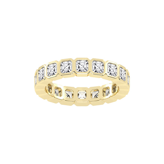 Florene Asscher Cut Bezel Eternity Lab Diamond Ring