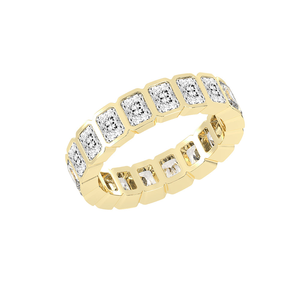 Nirvana Bezel Radiant Cut Lab Diamond Ring