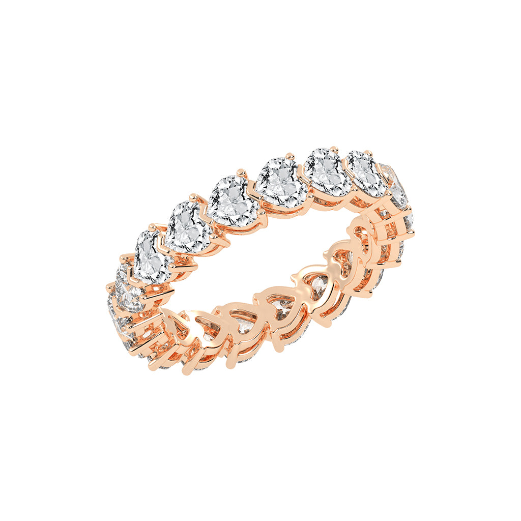 Stelline Heart Shape Eternity Lab Diamond Ring