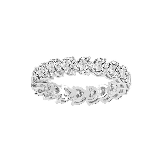 Stelline Heart Shape Eternity Lab Diamond Ring