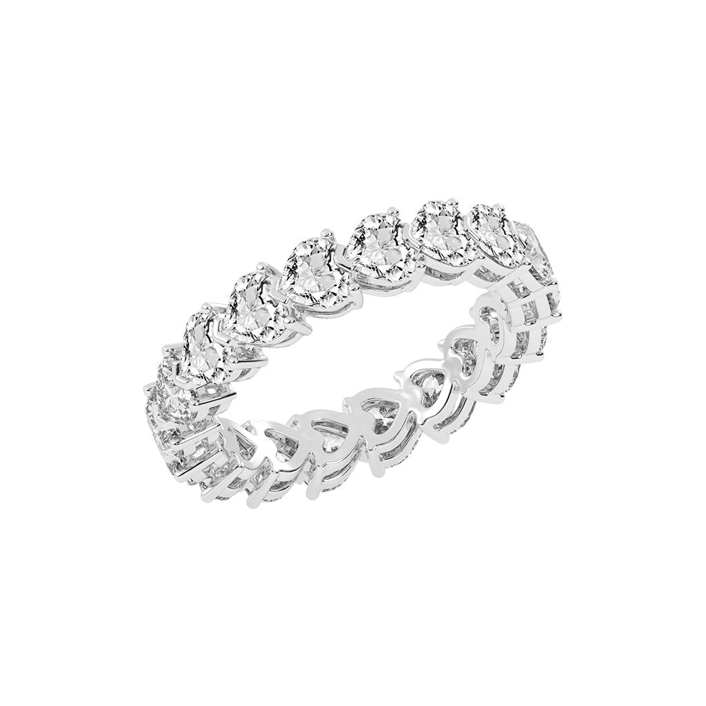 Stelline Heart Shape Eternity Lab Diamond Ring