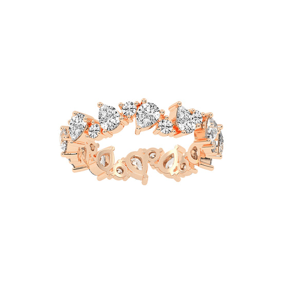 Elunara Pear Cut Eternity Lab Diamond Ring