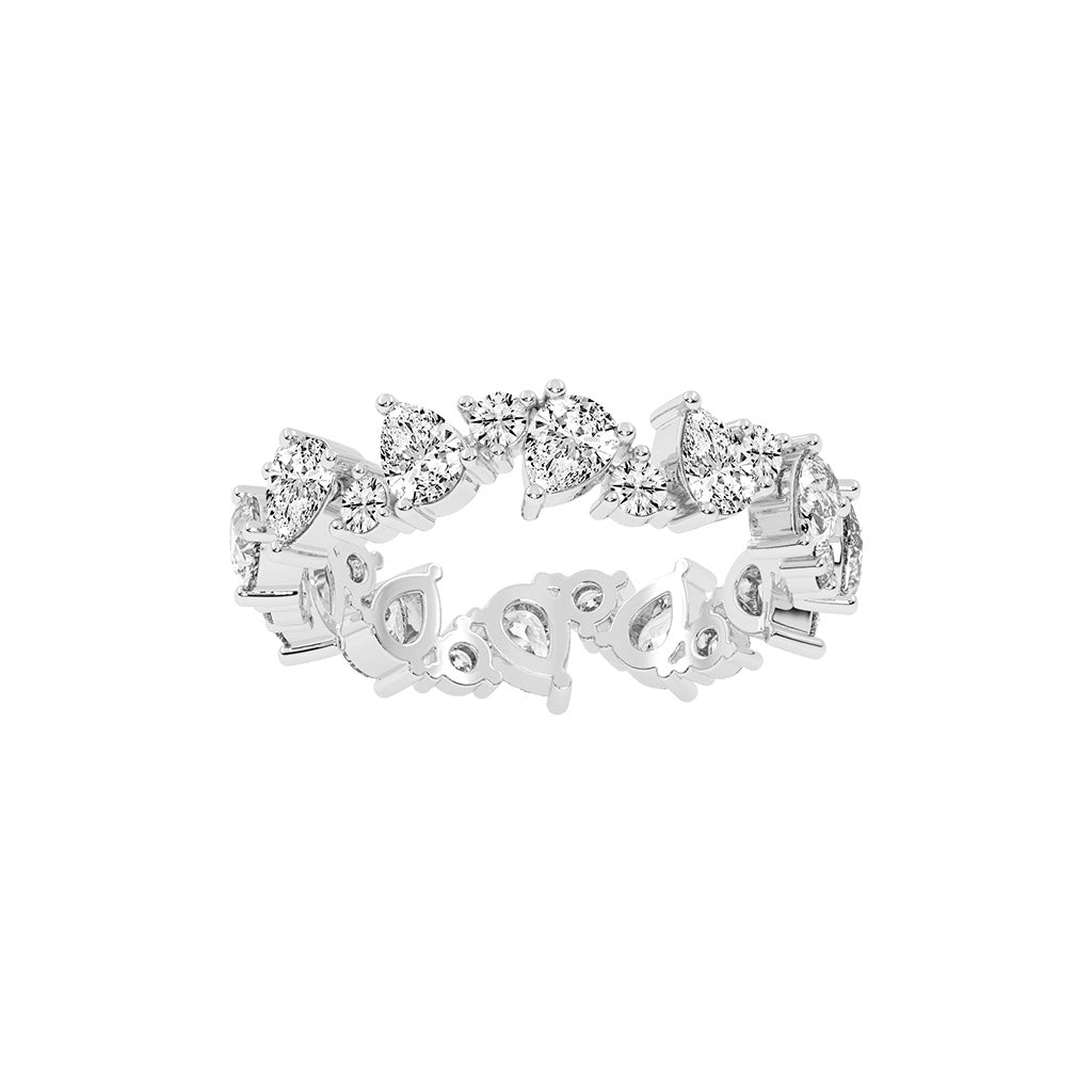 Elunara Pear Cut Eternity Lab Diamond Ring