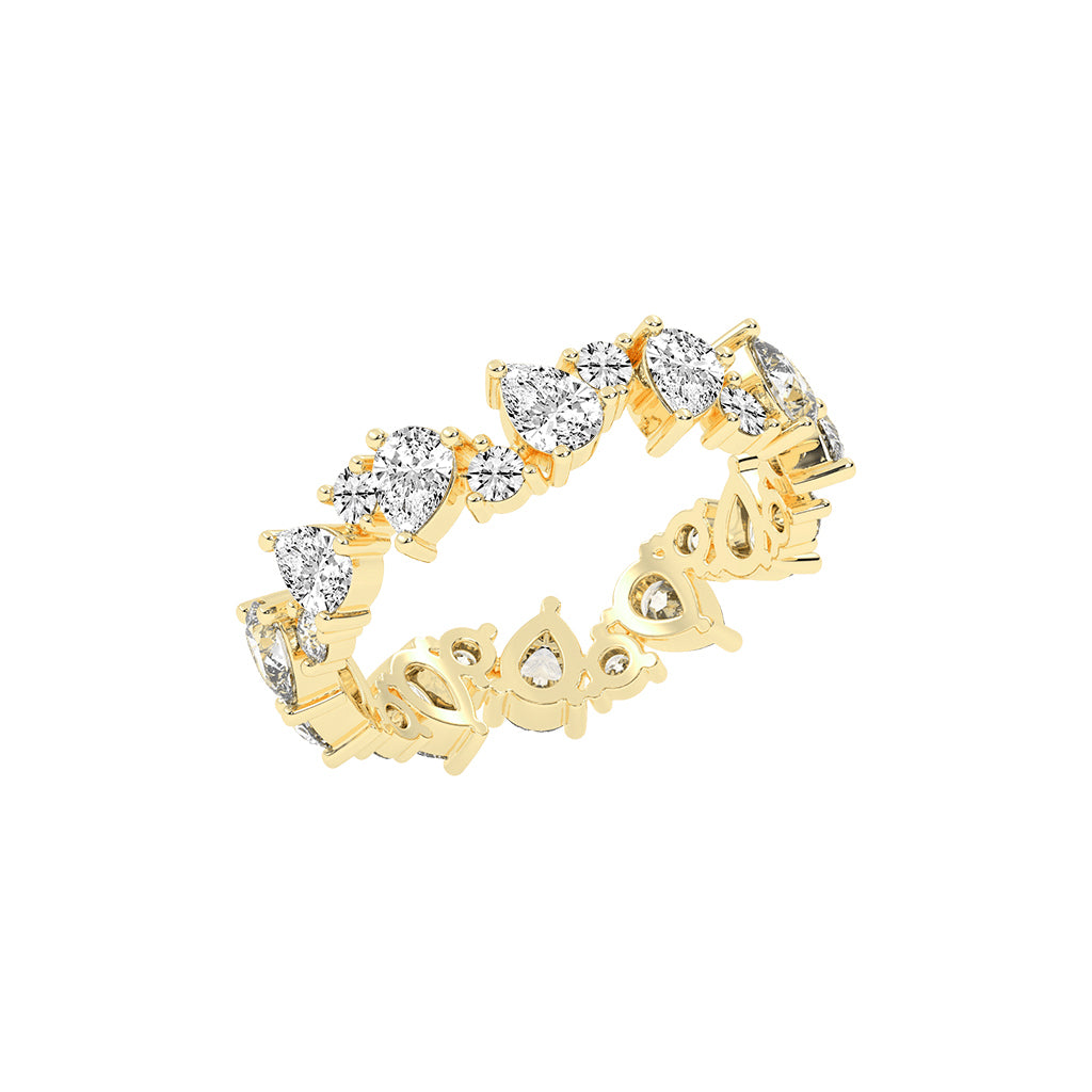 Elunara Pear Cut Eternity Lab Diamond Ring