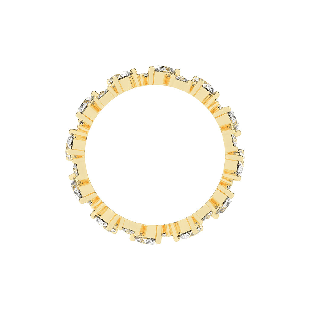 Elunara Pear Cut Eternity Lab Diamond Ring