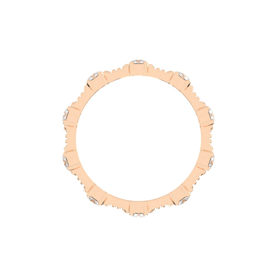 Florisse Round Cut Half Bazel Eternity Diamond Ring