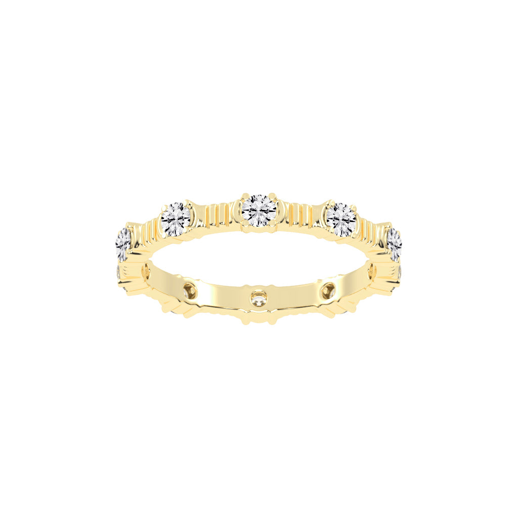 Florisse Round Cut Half Bazel Eternity Diamond Ring