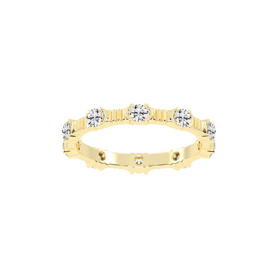 Florisse Round Cut Half Bazel Eternity Diamond Ring