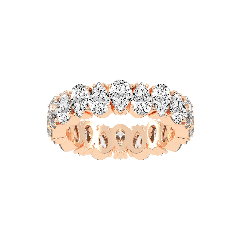 Sorelle Four Prong Pear Cut Eternity Diamond Ring