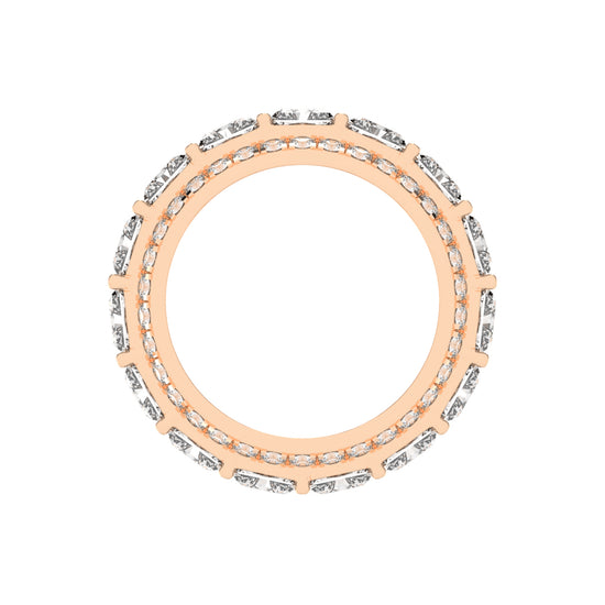 Equamarine Radiant Cut Eternity Lab Diamond Ring