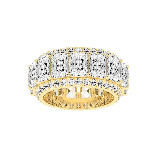 Equamarine Radiant Cut Eternity Lab Diamond Ring
