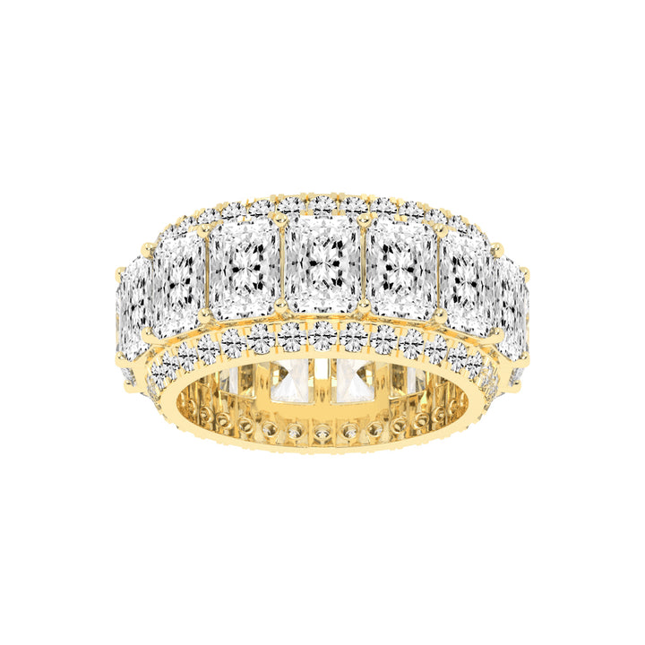 Equamarine Radiant Cut Eternity Lab Diamond Ring
