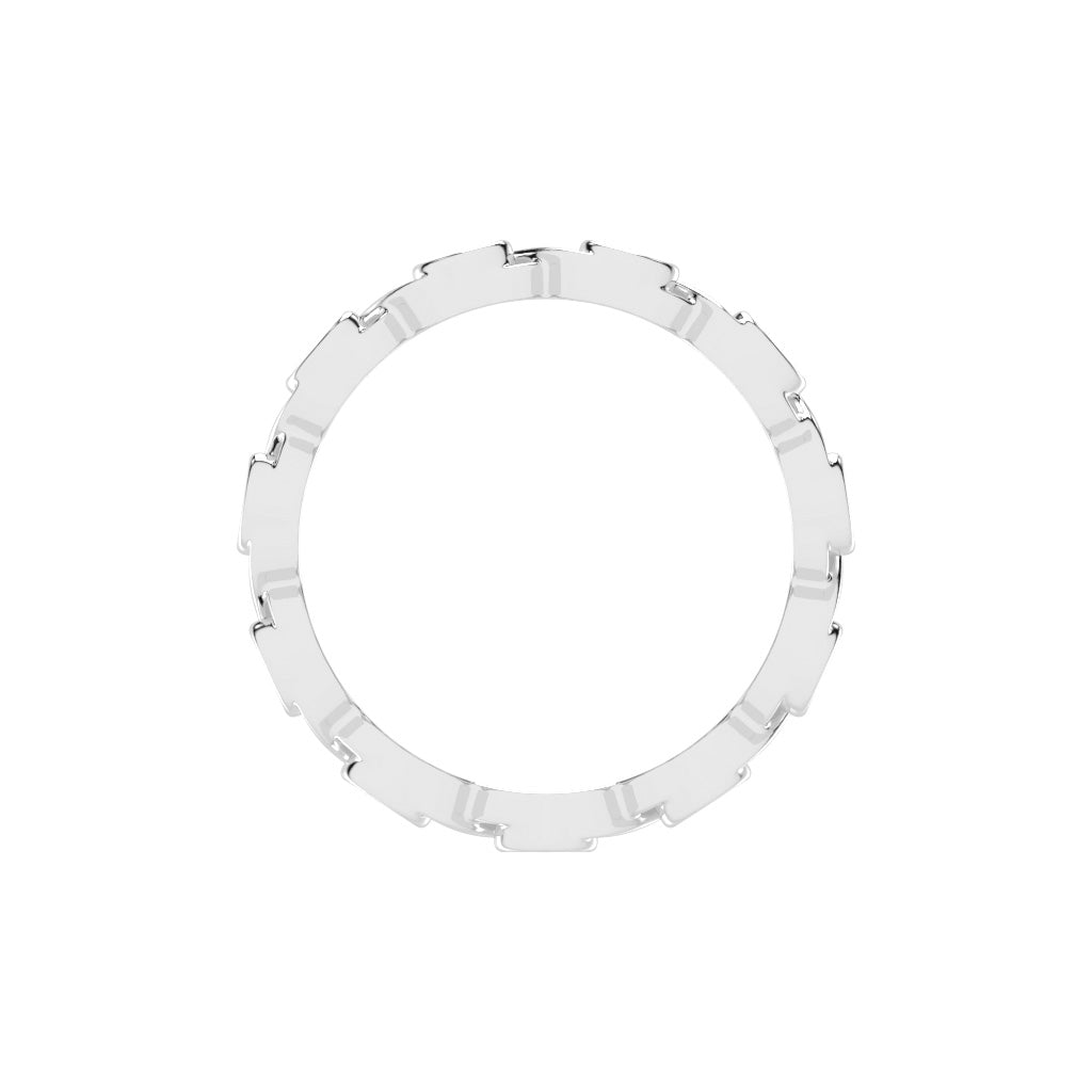 Birthstone Criss- Cross Round Cut Eternity Lab Diamond Ring