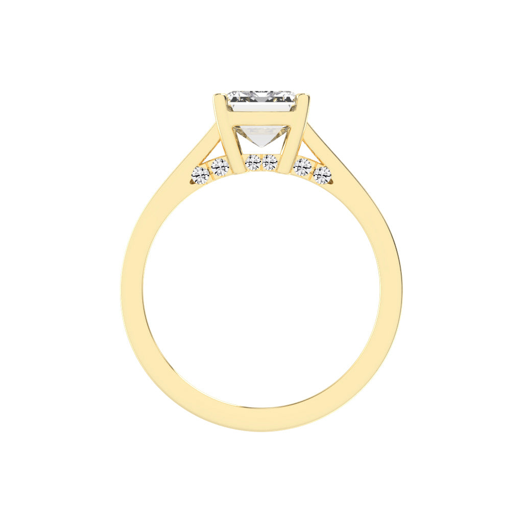 Lumireve Split Shank Emerald Cut Classic Lab Diamond Ring