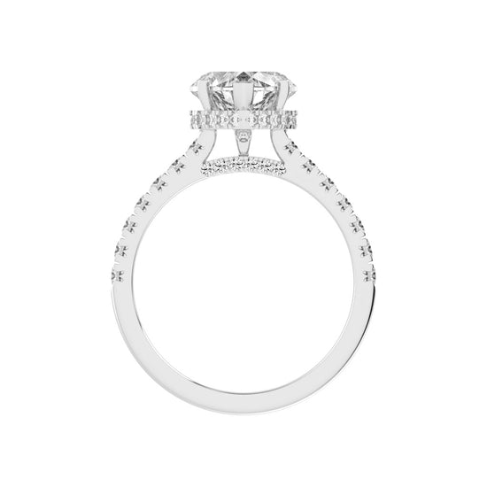 Solandra Heart Shape Side Stone Lab Diamond Ring
