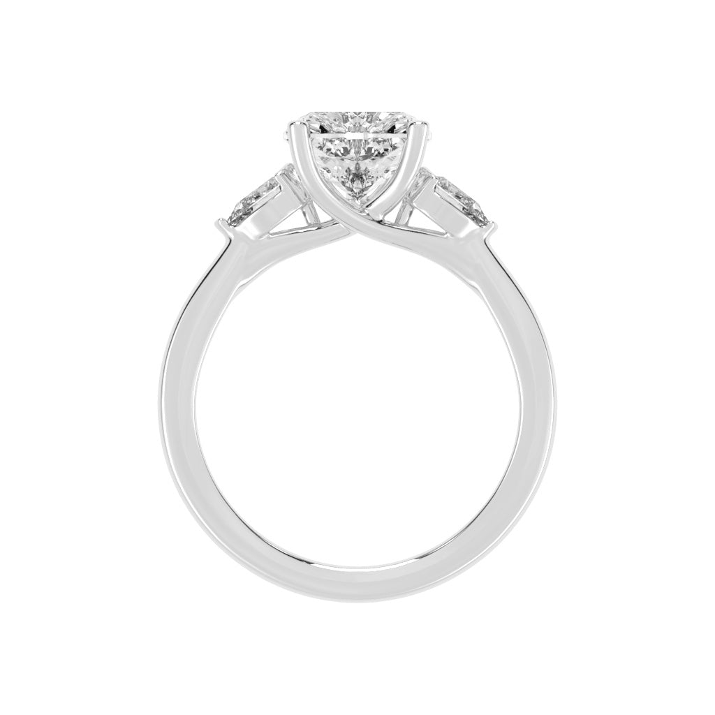 Trillara Heart Cut Three Stone Lab Diamond Ring