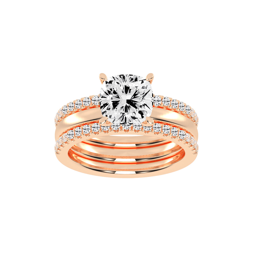 Eternissea Cushion Cut Engagement Lab Diamond Ring