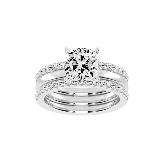 Eternissea Cushion Cut Engagement Lab Diamond Ring