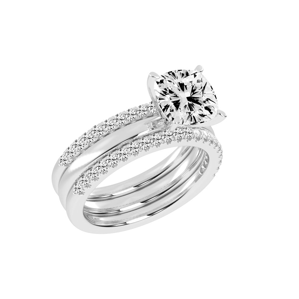 Eternissea Cushion Cut Engagement Lab Diamond Ring