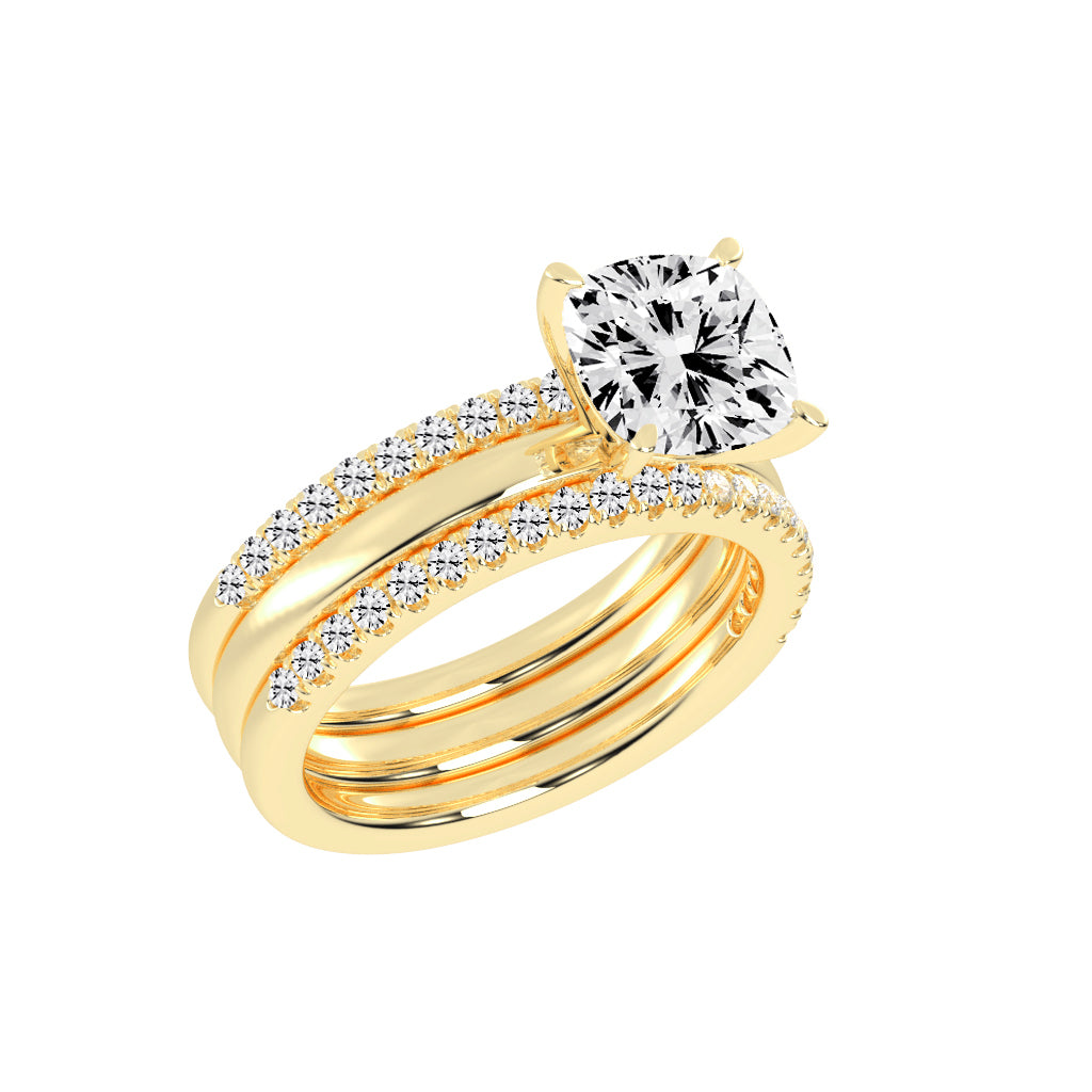 Eternissea Cushion Cut Engagement Lab Diamond Ring