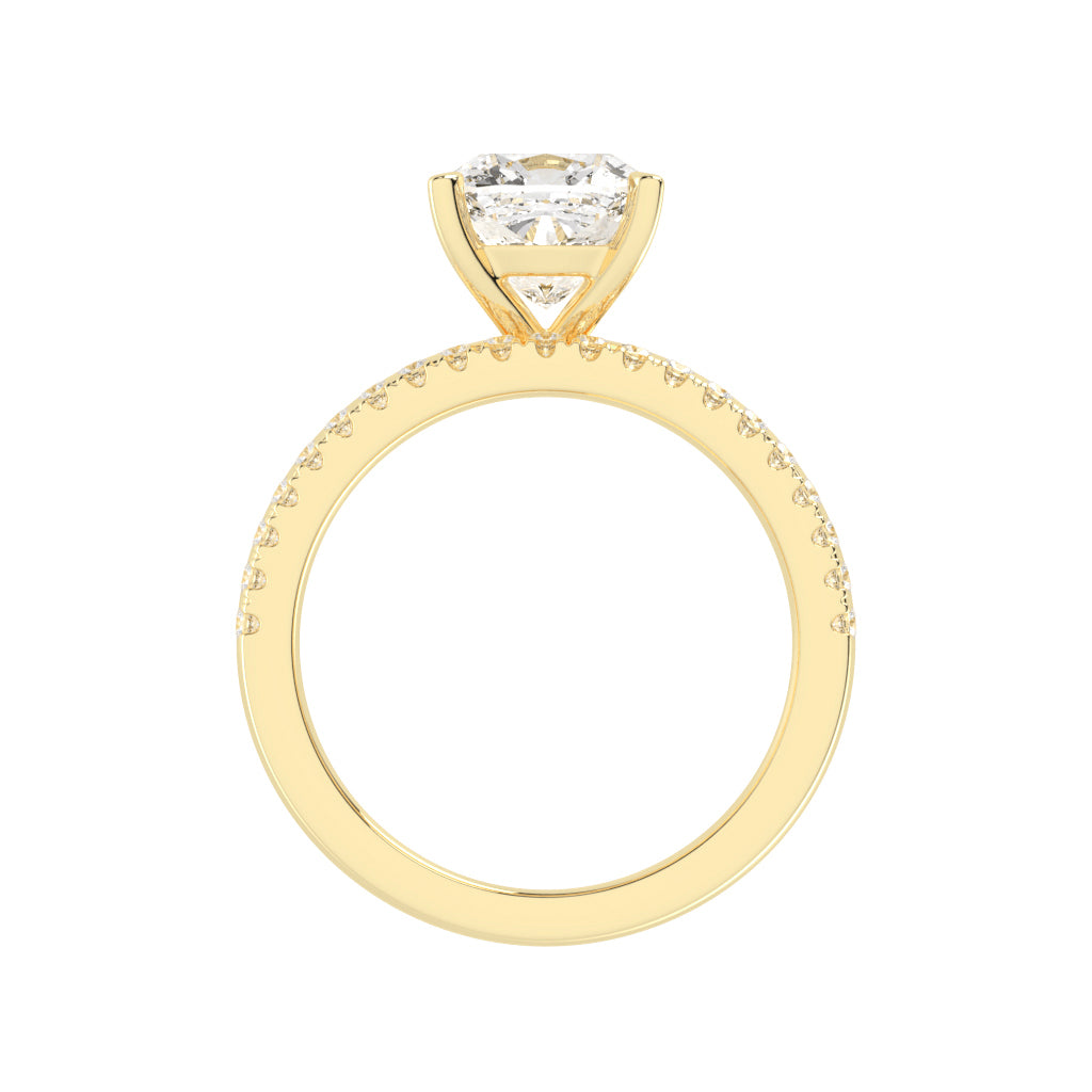 Eternissea Cushion Cut Engagement Lab Diamond Ring