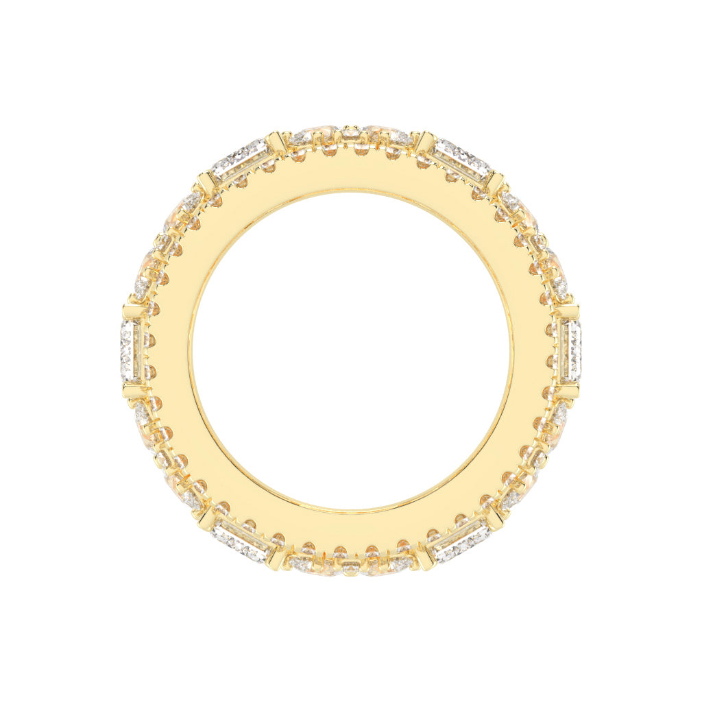 Valena Emerald Cut Eternity Lab Diamond Ring