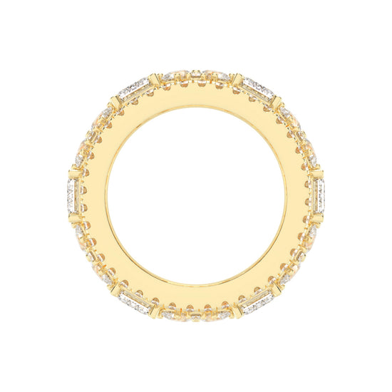 Valena Emerald Cut Eternity Lab Diamond Ring