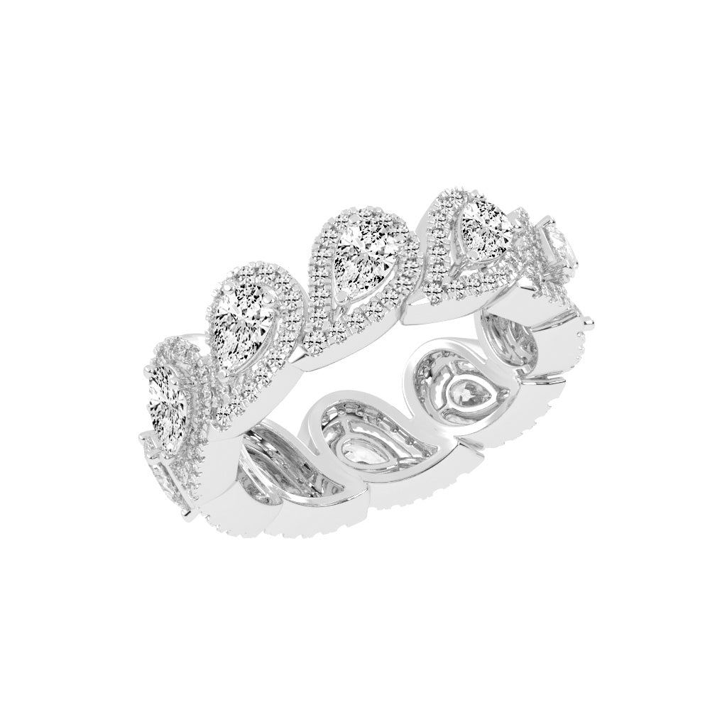 Elista Pear Shape Eternity Lab Diamond Ring