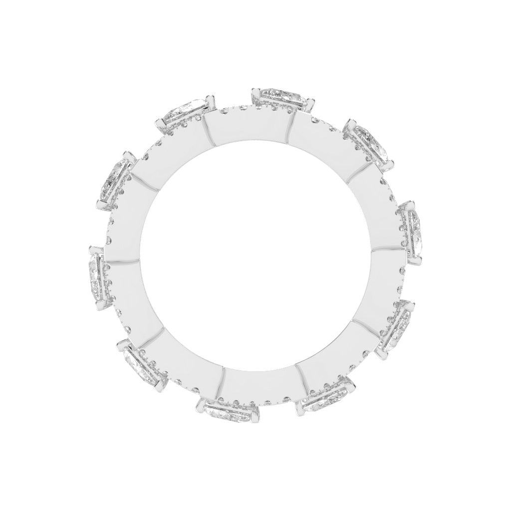 Elista Pear Shape Eternity Lab Diamond Ring