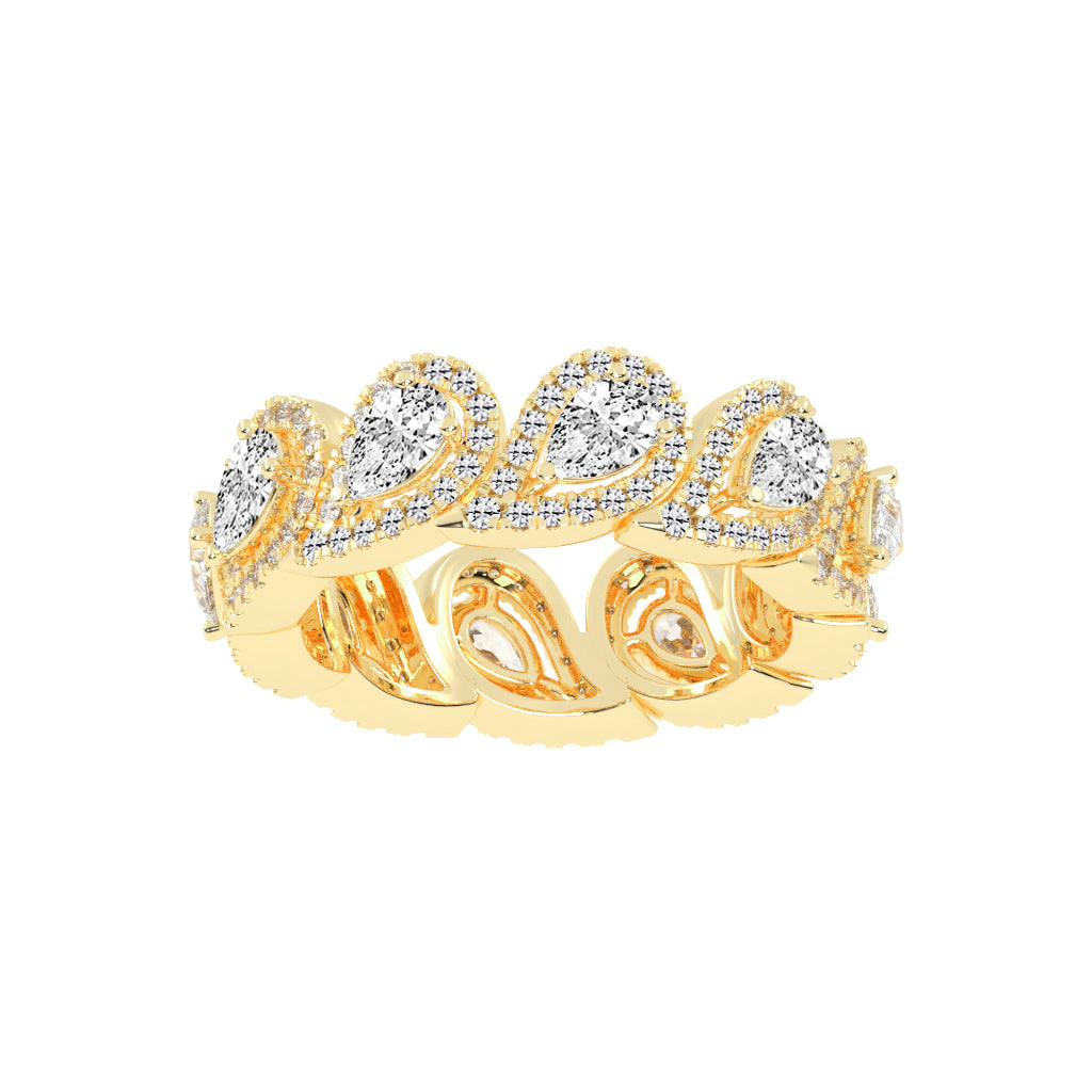 Elista Pear Shape Eternity Lab Diamond Ring