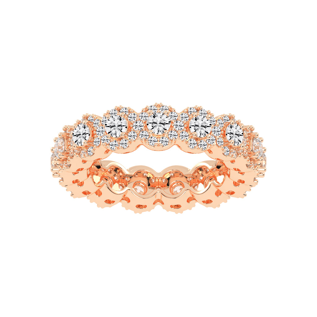 Saphira Round Cut Eternity Lab Diamond Ring